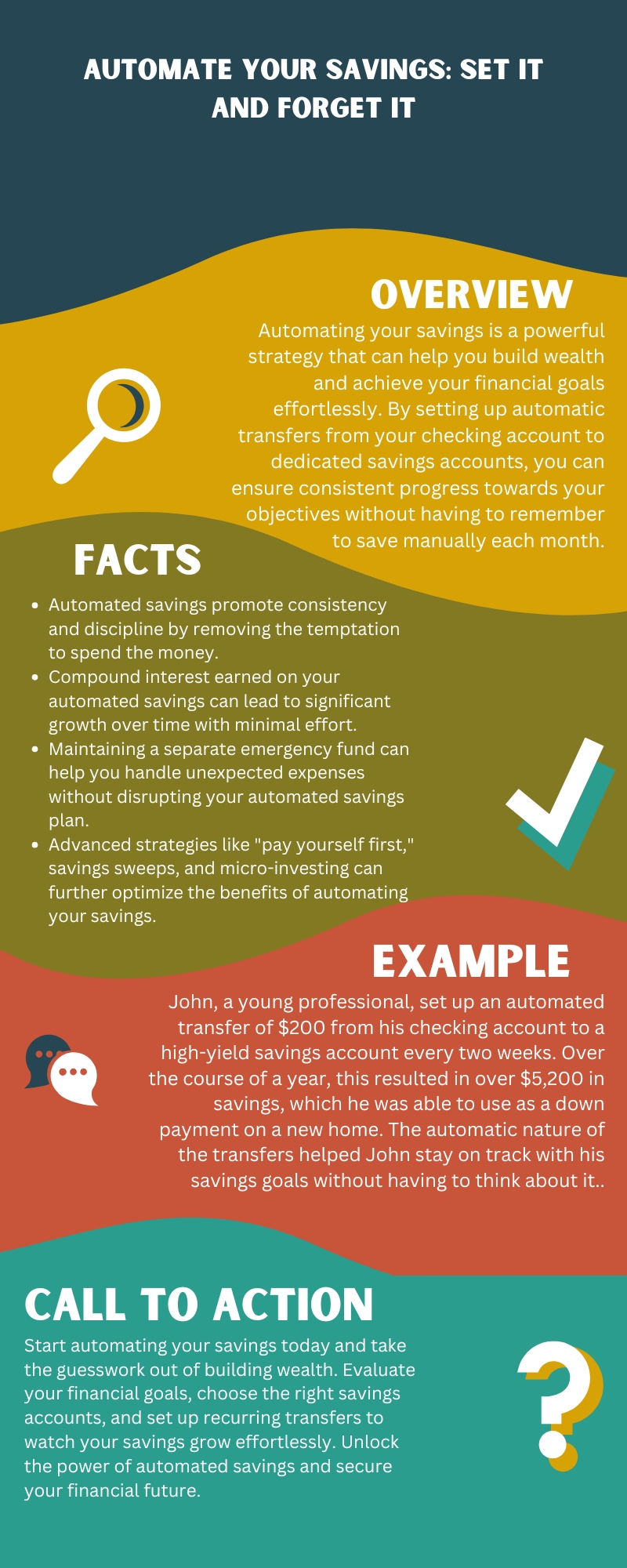 Automate Your Savings Set It and Forget It Infographic